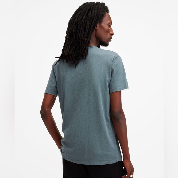 NEW Allsaints Figure T-Shirt Ashey Blue Medium with tags all Saints Men’s - Picture 6 of 6
